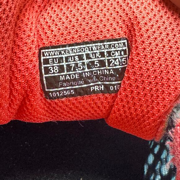 KEEN Womens Marshall Waterproof Hiking Shoes Size 7.5 Norse Blue Peach - Picture 9 of 10